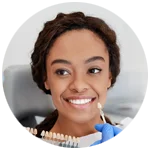 Girl taking dental veneers treatment